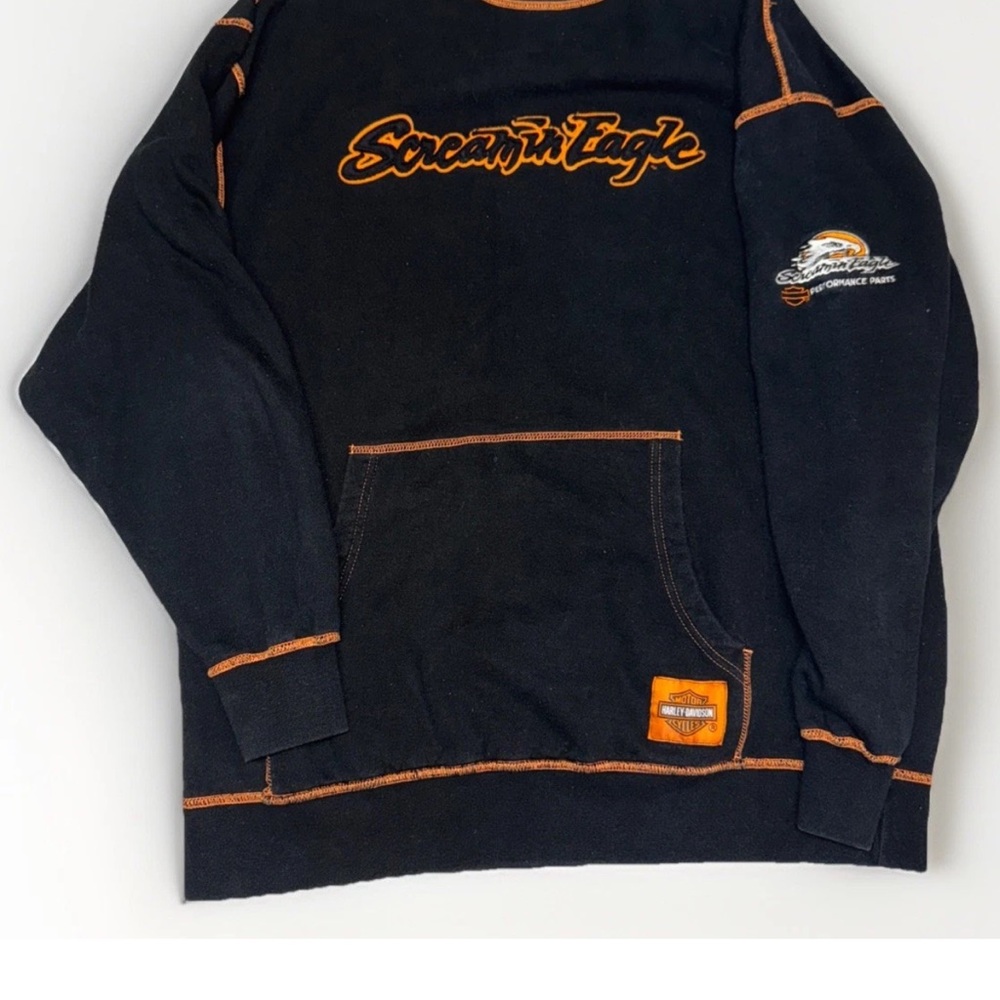 Harley Davidson screaming eagle extra large sweater black and orange T23